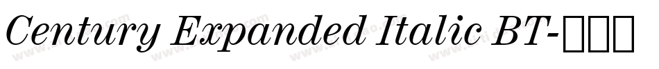 Century Expanded Italic BT字体转换